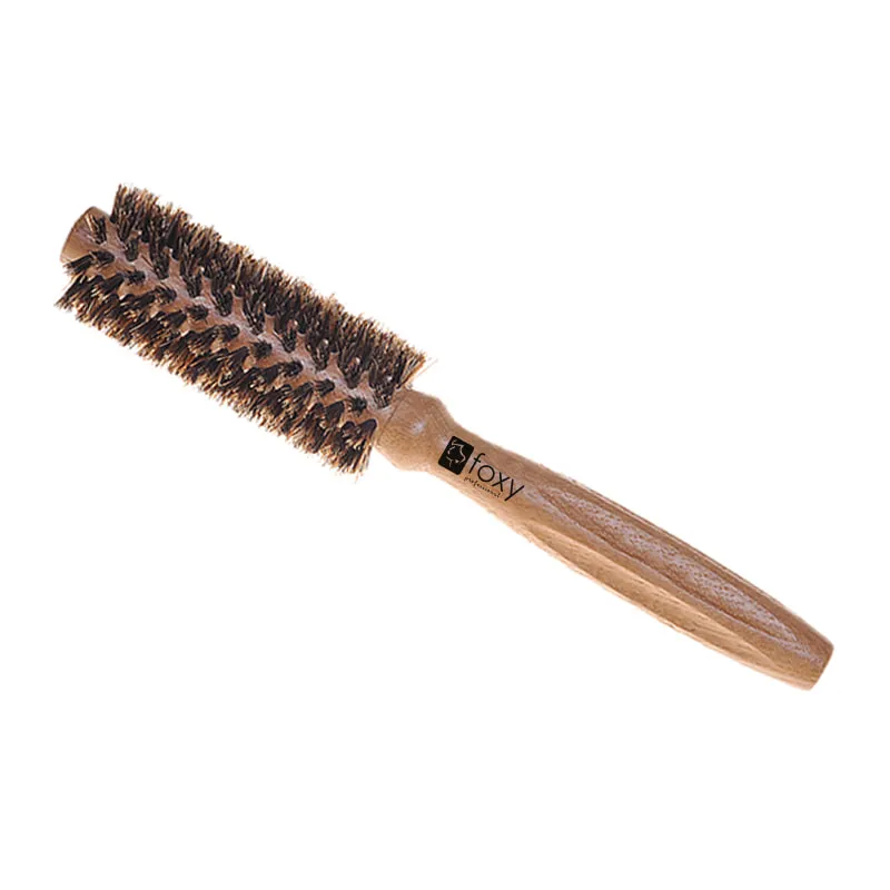 Wooden Hair Brush with Natural Bristles 4cm