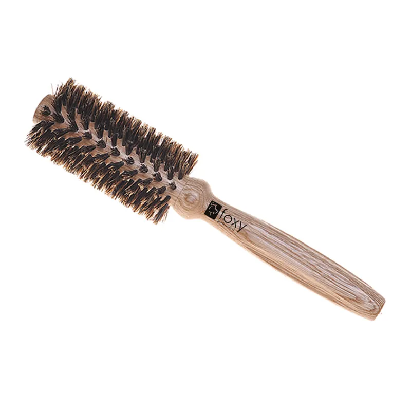 Wooden Hair Brush With Natural Bristles 5cm