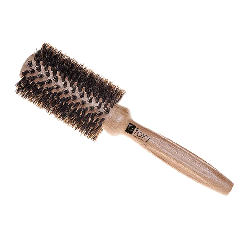 Wooden Hair Brush With Natural Bristles 6cm