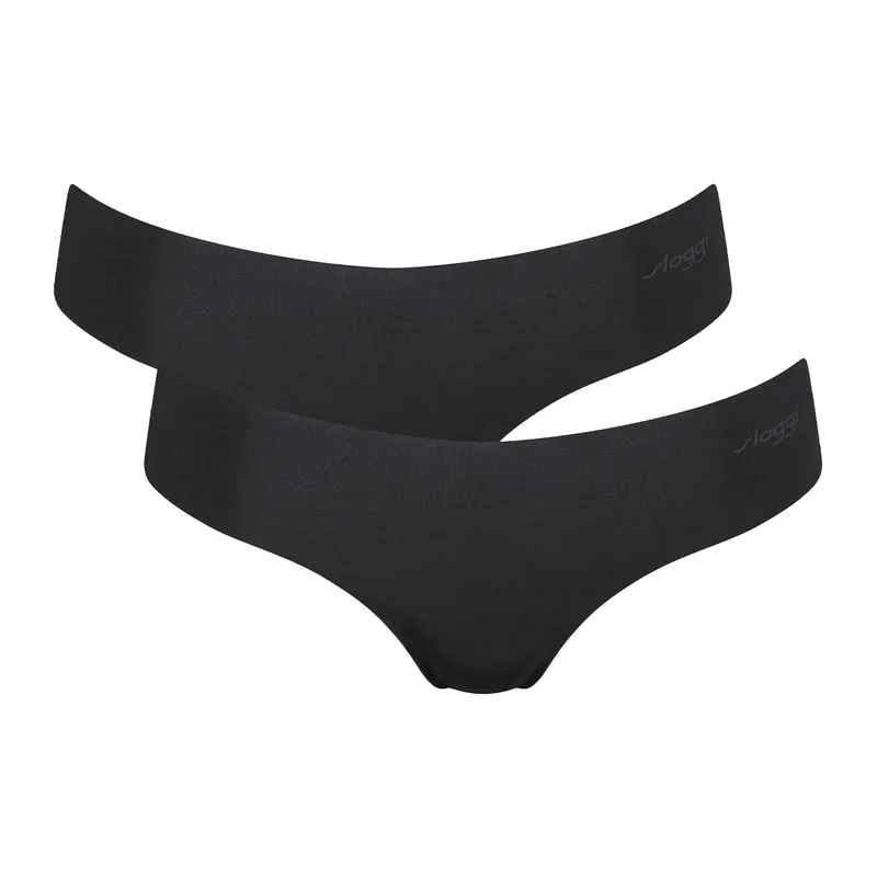 Zero microfibre 2.0 h hipstring slip 2 pack