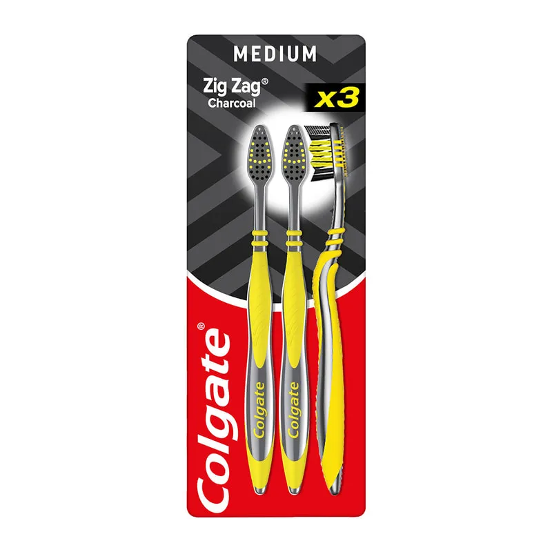 Zig Zag Charcoal Toothbrush Triple Pack