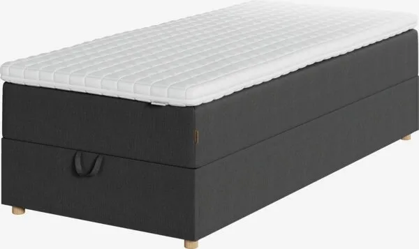 Κρεβάτι τύπου continental 90x200 HOLMELVA+EKSO Γκρι-40 πολύ
