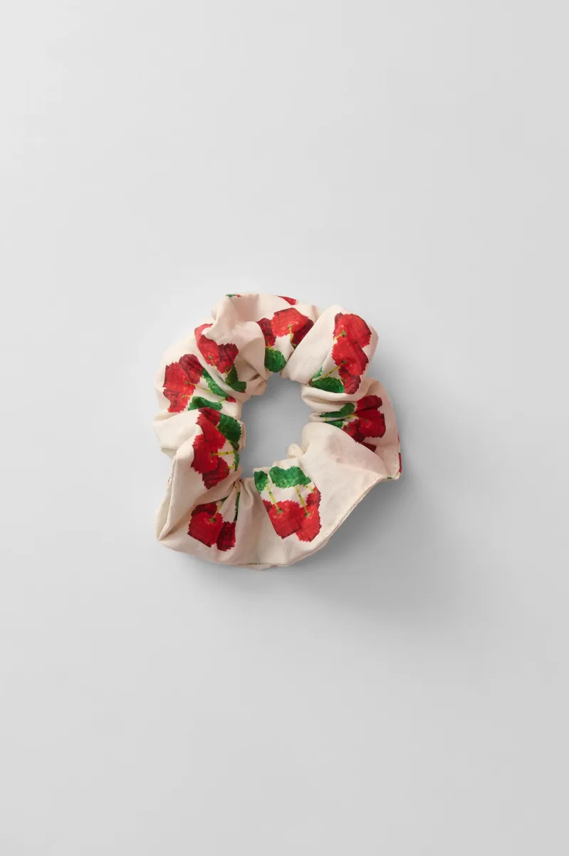 Ariel Scrunchie (Cherry Dots)