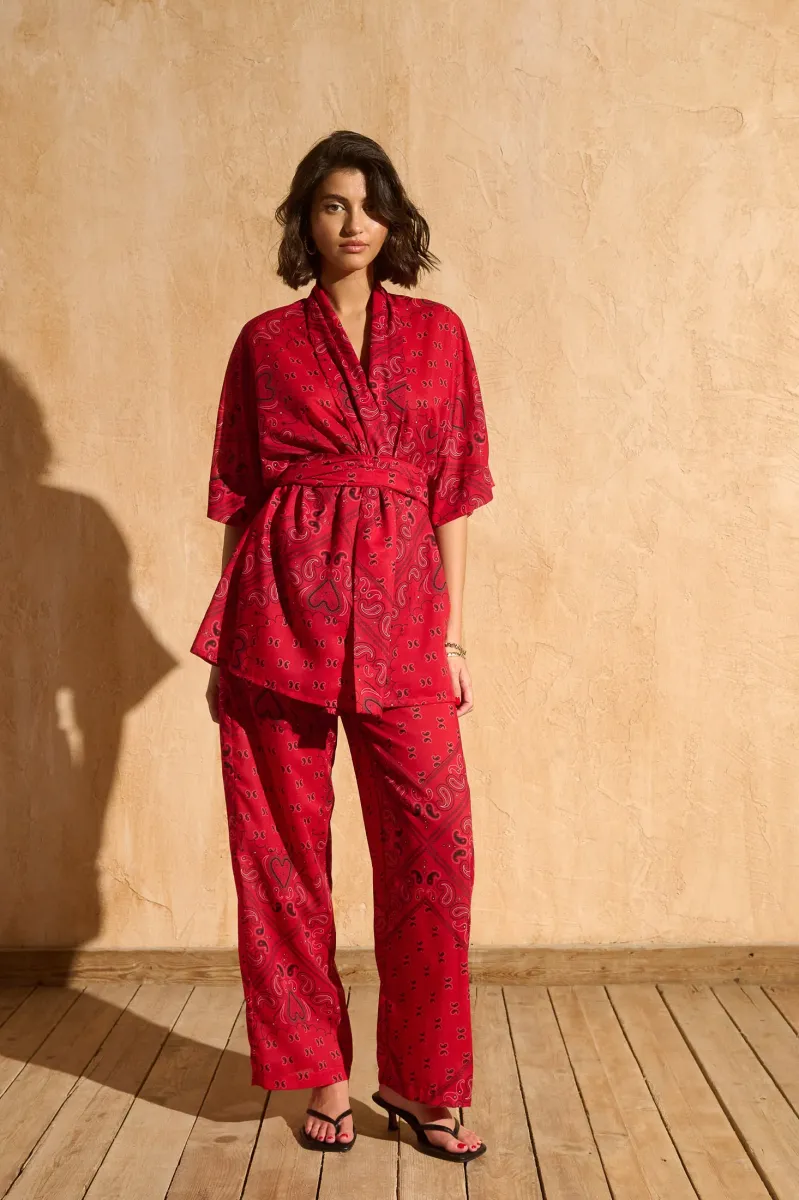 Aster Trousers (Bandana Red)