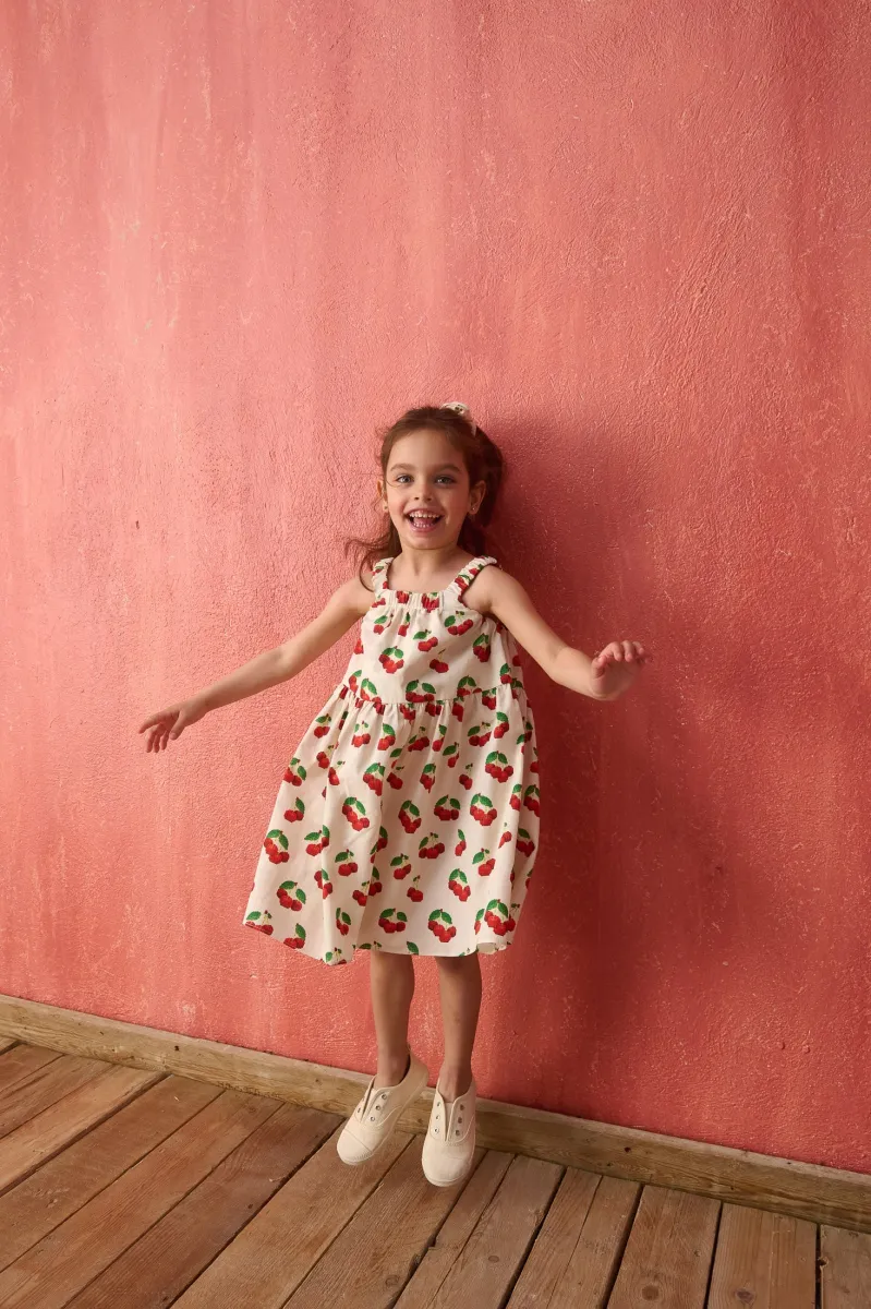 Aurora Dress (Cherry Dots)