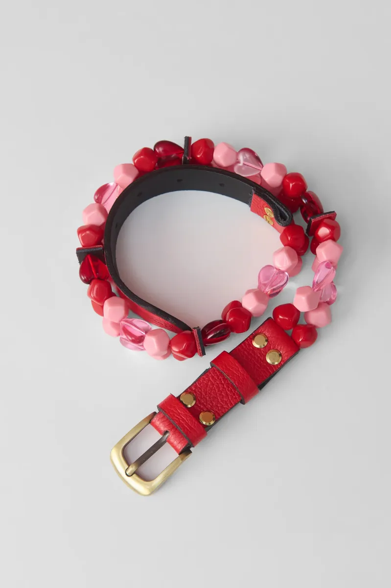 Beaded Belt (Red)