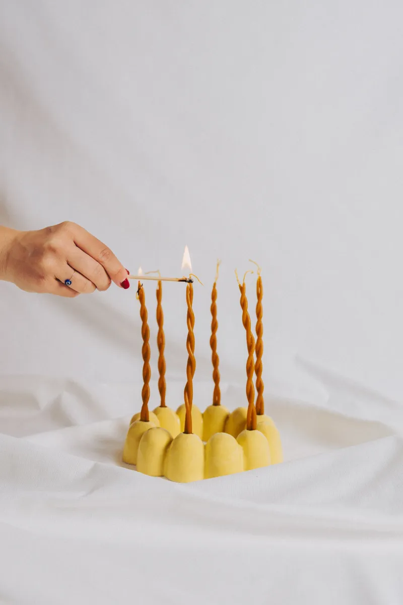 Candle Holder (Yellow)