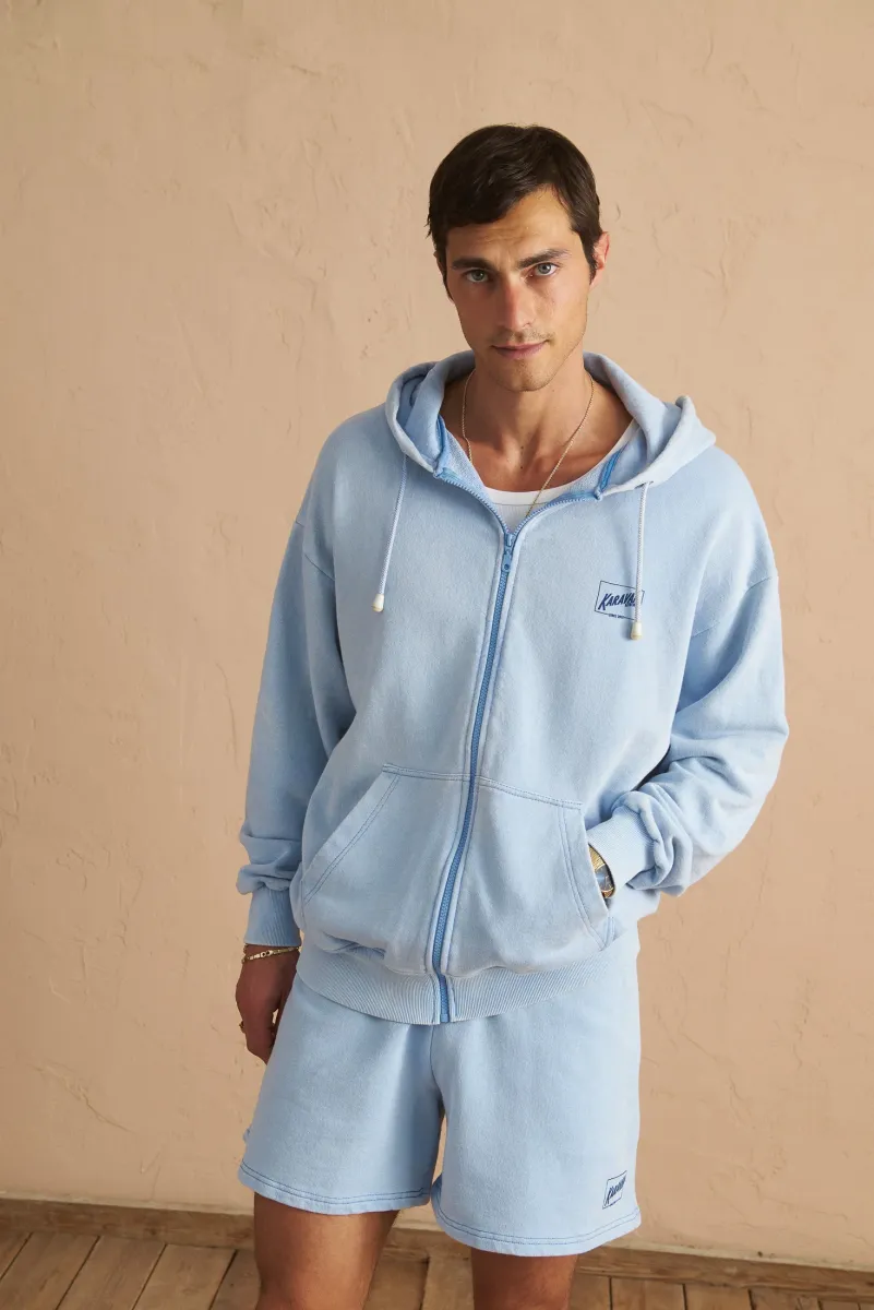 Farrel Zip Hoodie (Ciel)