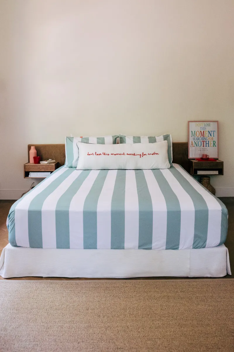 Fitted Sheet (Pistachio Stripes)