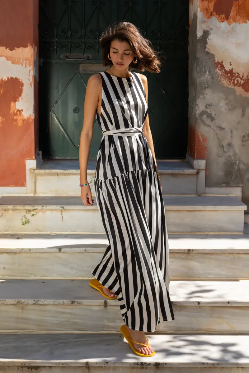 Olive Dress (Black/White)