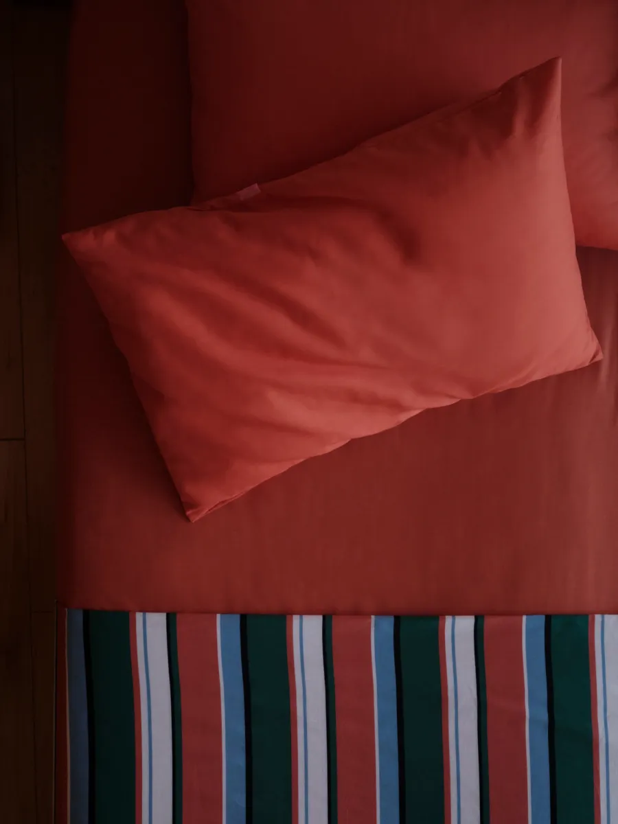 Percale Fitted Sheet (Ginger)