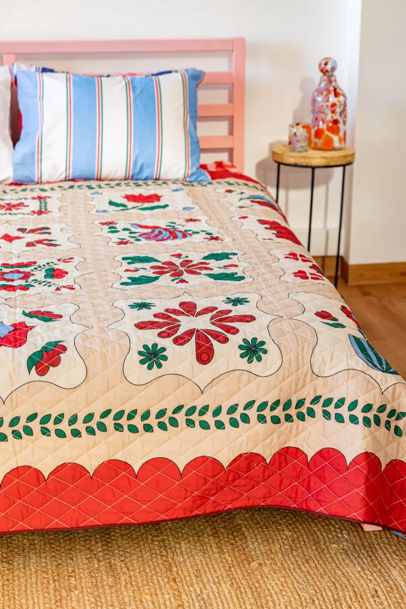 Quilt (Squares & Flowers)