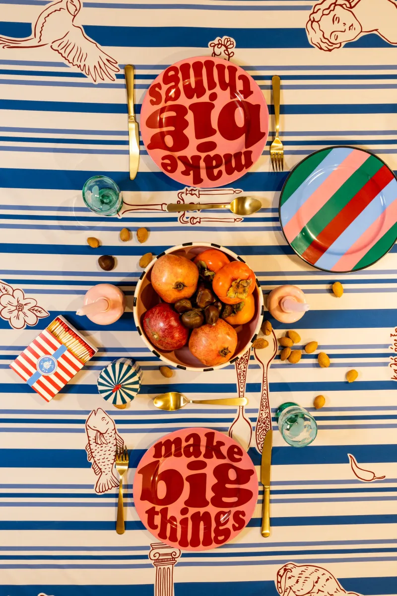 Tablecloth (Blue Stripes)
