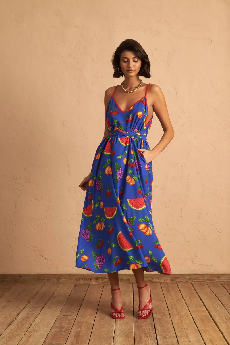 Tati Dress (Fruity Blue)