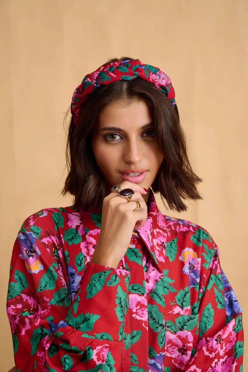 Thelma Headband (Pixel Red)