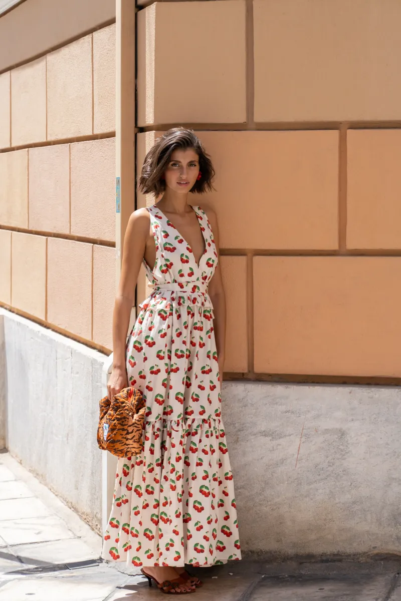 Victoria Dress (Cherries)