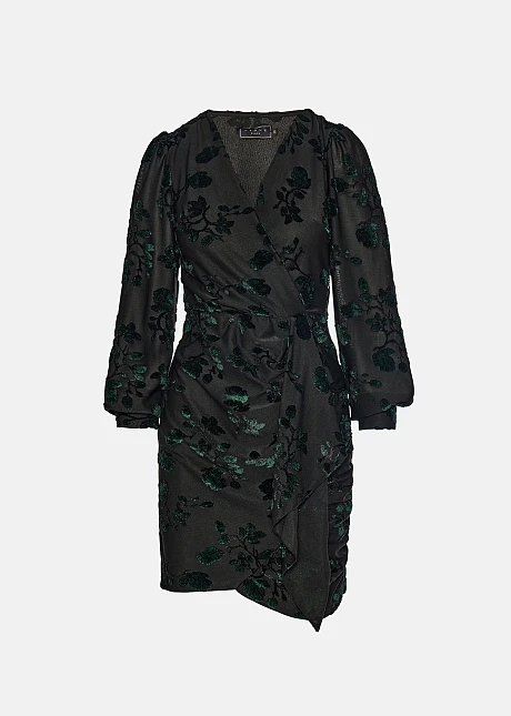 Μίντι ντεβορέ φόρεμα