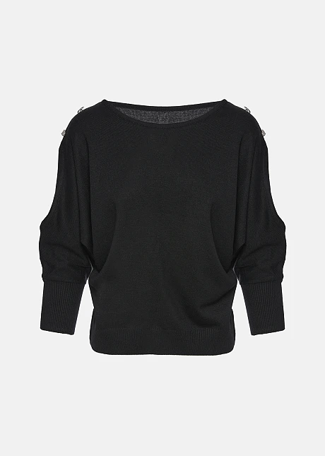 Πουλόβερ με άνοιγμα στους ώμους