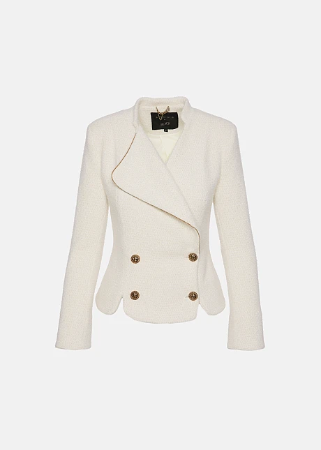 Μπουκλέ σταυρωτό σακάκι με ανοίγματα