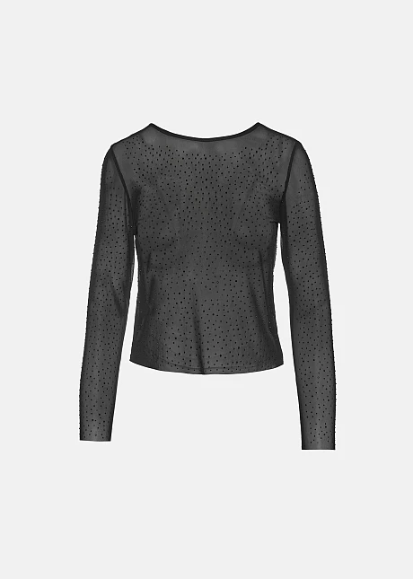 Μπλούζα διαφάνεια με στρας