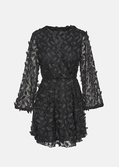 Φόρεμα από τούλι με απλικέ λουλούδια