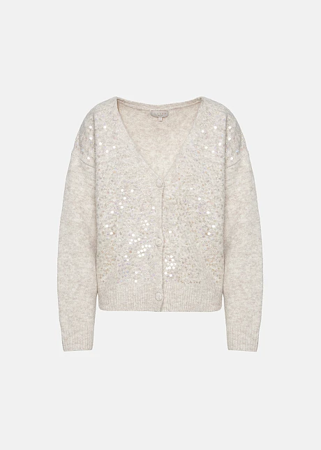 Πλεκτή ζακέτα με στρας