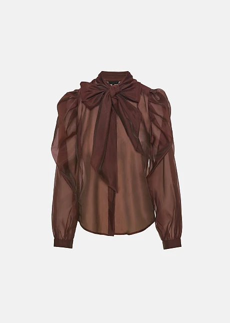 Πουκάμισο με δέσιμο και έντονα μανίκια