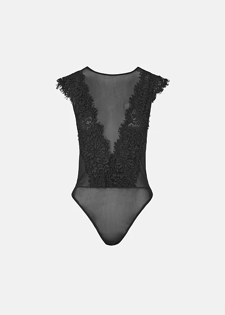 Κορμάκι διαφάνεια με δαντέλα