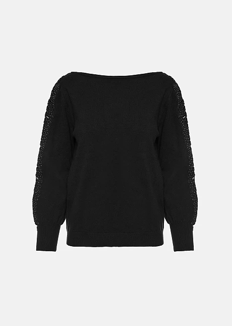 Πλεκτό πουλόβερ με στρας