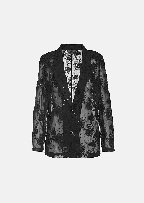 Σακάκι από δαντέλα με στρας