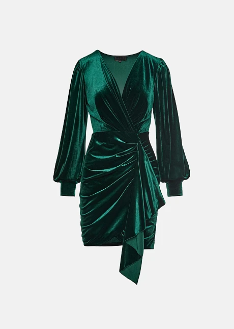 Μίνι φόρεμα με όψη βελούδου