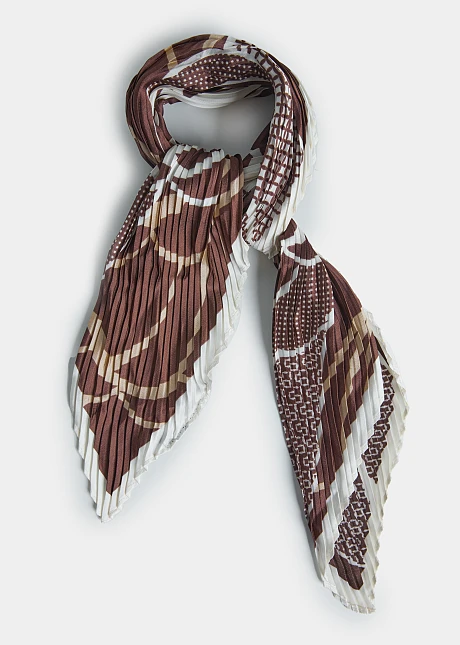 Εμπριμέ πλισέ φουλάρι