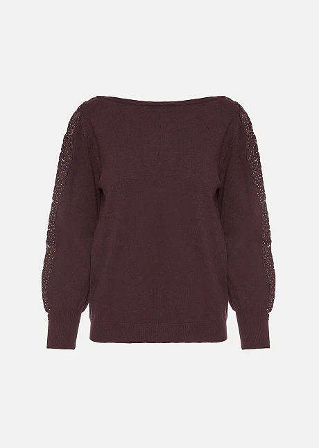 Πλεκτό πουλόβερ με στρας