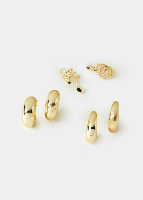 Σετ σκουλαρίκια σε χρυσή όψη