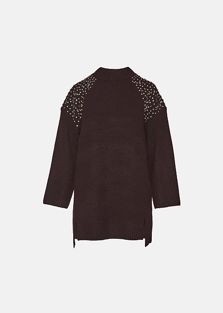 Πλεκτό πουλόβερ με κρύσταλλα