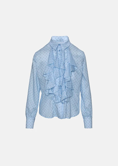 Πουά πουκάμισο με βολάν