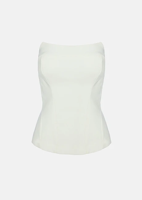 Στράπλες μπούστο με διακοσμητικές ραφές