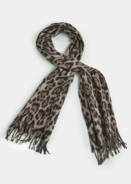 Λέοπαρ πλεκτή εσάρπα