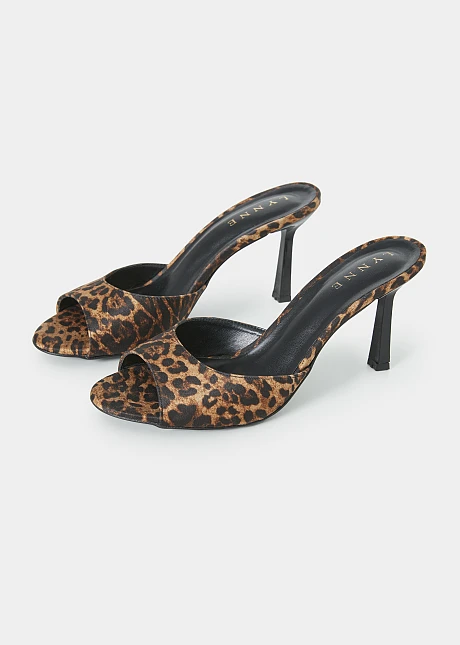 Animal print mules