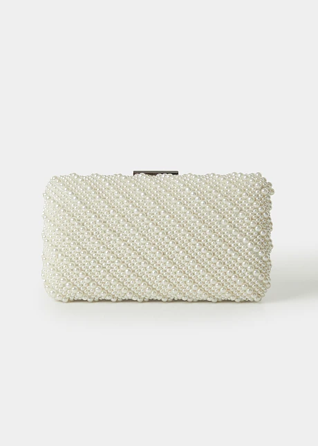 Τσάντα clutch με πέρλες