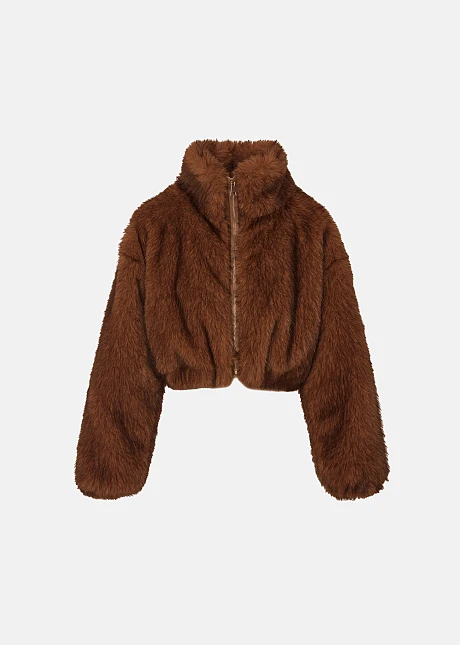 Μπουφάν faux γούνα