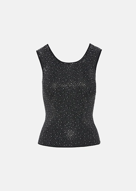 Πλεκτή μπλούζα με hot fix