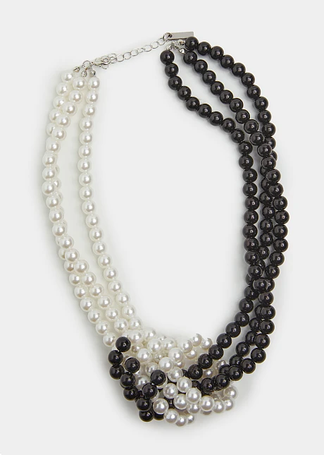 Kολιέ από πέρλες σε διχρωμία