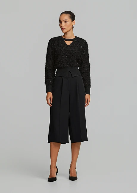 Lurex πουλόβερ με cut outs