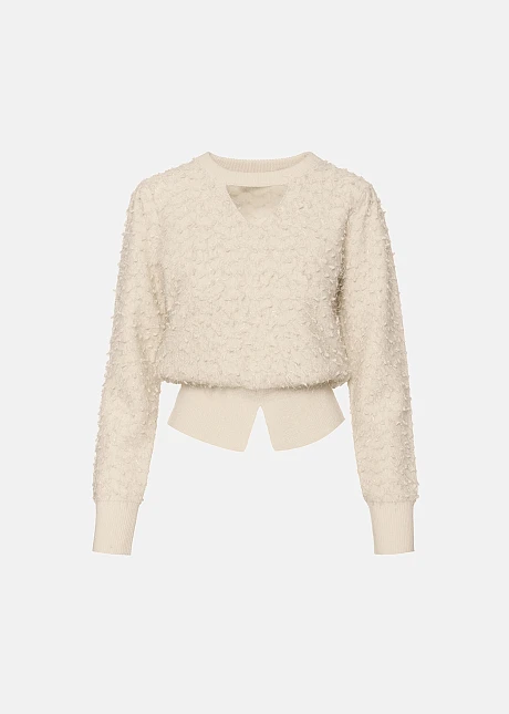 Lurex πουλόβερ με cut outs