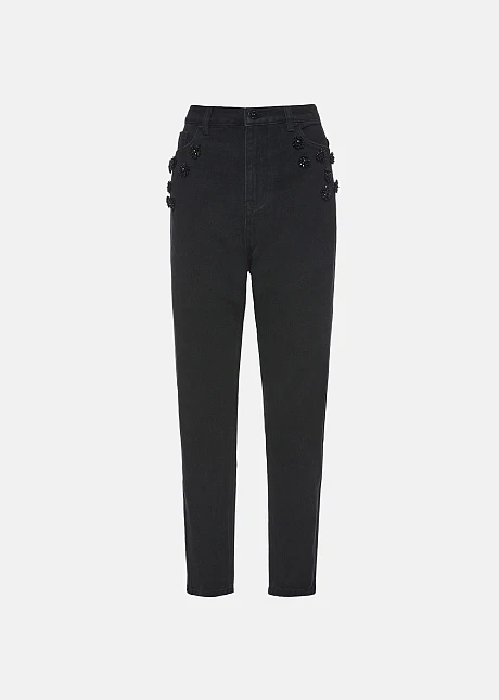 Ψηλόμεσο mom fit τζιν παντελόνι