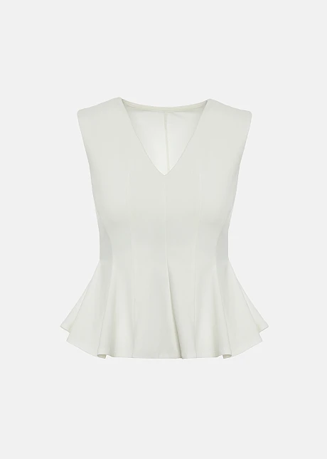 Αμάνικη μπλούζα peplum