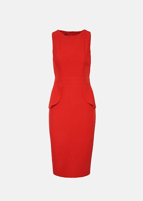 Μίντι φόρεμα με peplum