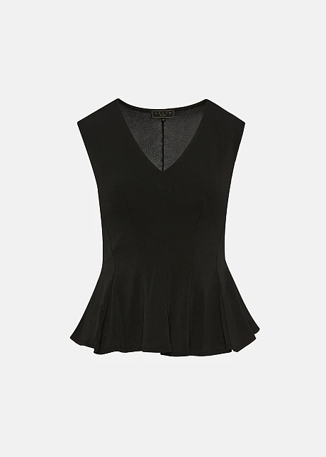 Αμάνικη μπλούζα peplum