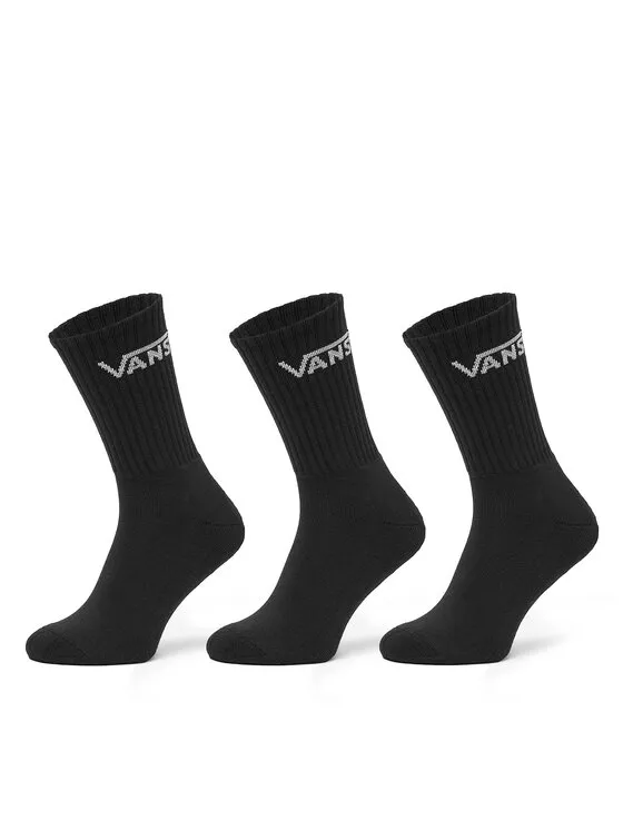 Σετ 3 ζευγάρια ψηλές κάλτσες unisex · Μαύρο